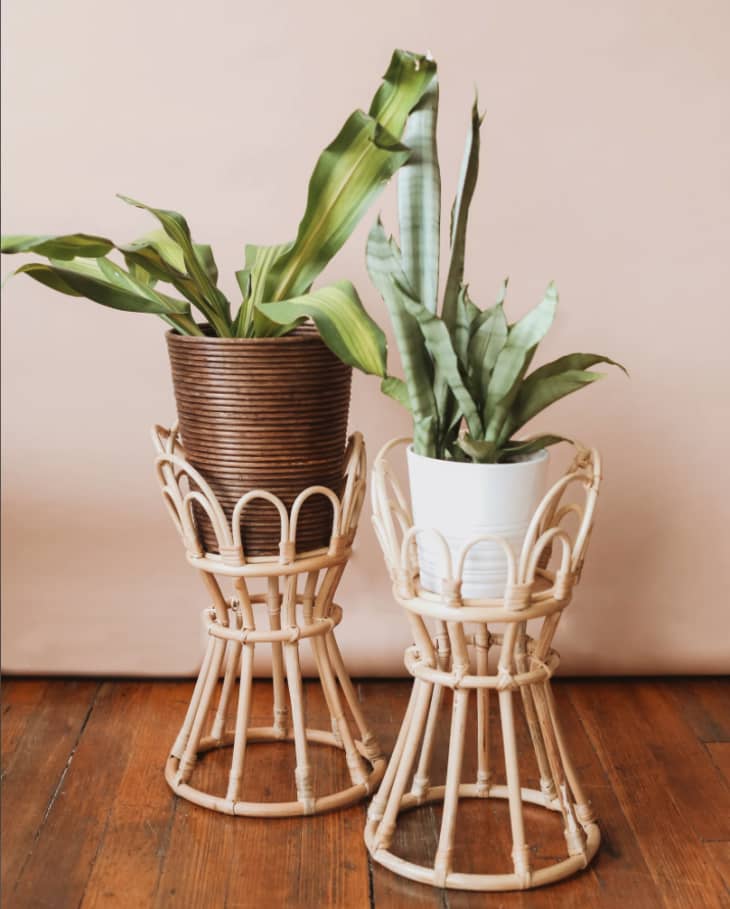 Our Favorite Rattan Planters and Plant Stands For Spring 2022